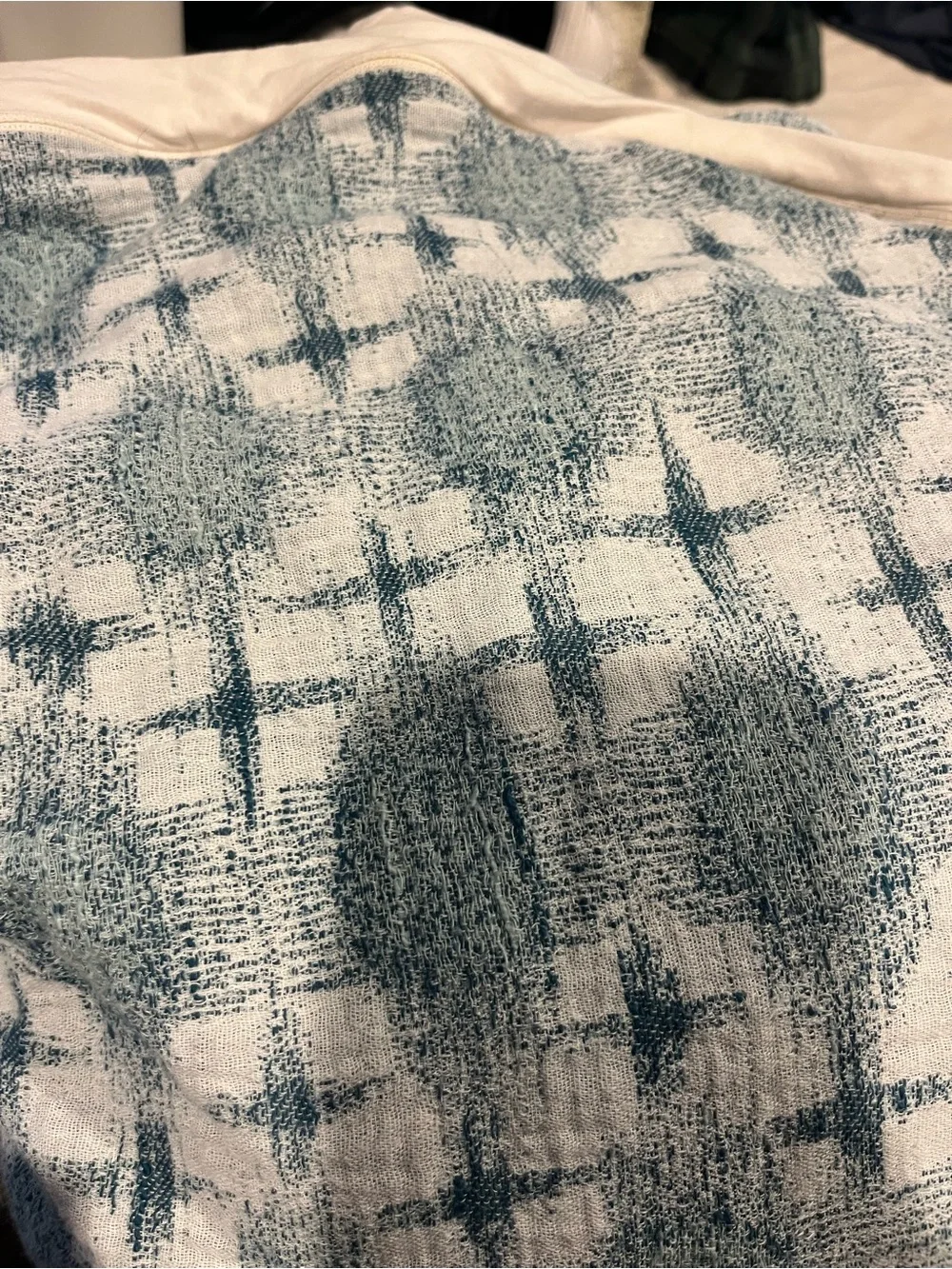 Threshold Blue and White Geometric Duvet Cover